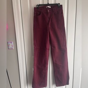 NWOT Zara maroon jeans